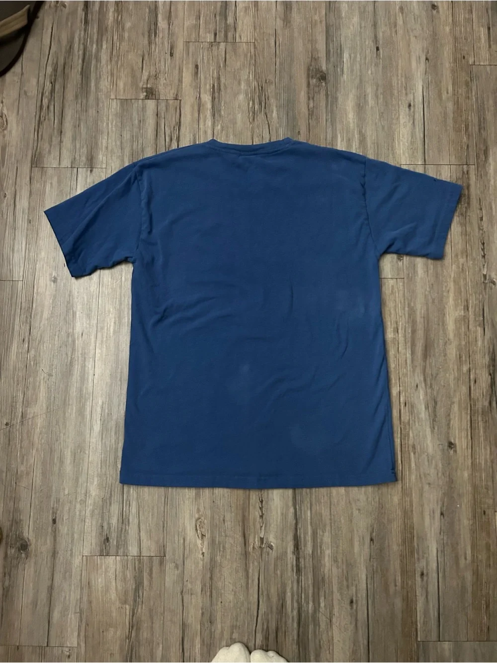 The North Face Navy Short Sleeve Logo Tee with Red & Blue Graphic